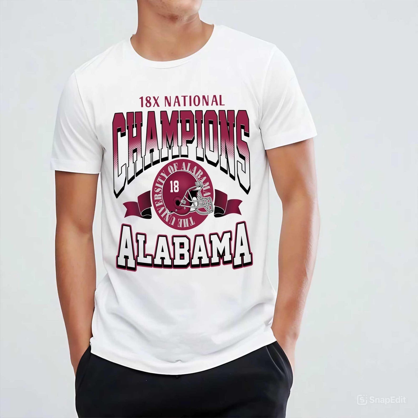 Alabama Crimson Tide Glory Graphic White Shirt Ncaa Football Fan Tee